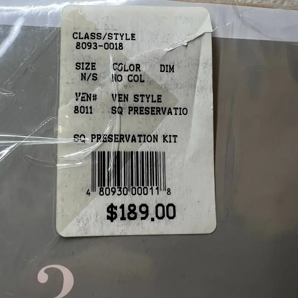David's Bridal Wedding Gown Preservation Kit Dress Storage Bride Wedding Sealed